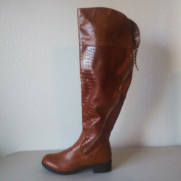 Journee collection women's size 9 brown over the knee boots - Picture 6 of 13